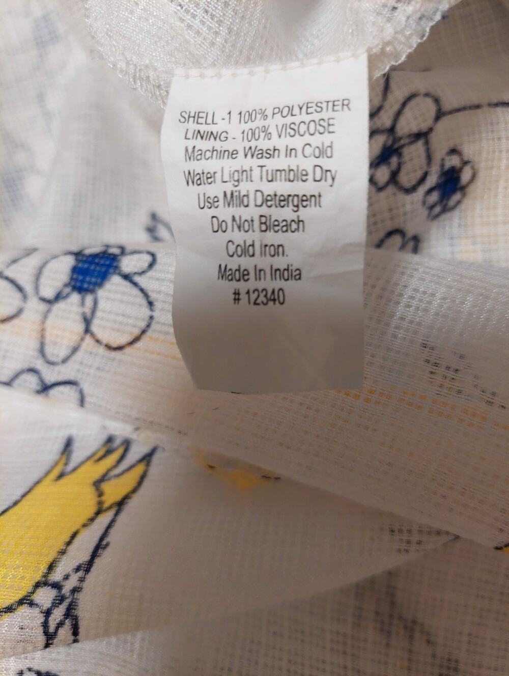 Biba pretty white and yellow layered kurta - Picture 8 of 9